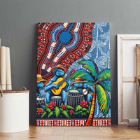 Afro-Caribbean Canvas Wall Art African Dashiki Style with Caribbean Music with Blue Iguanas - Wonder Print Shop