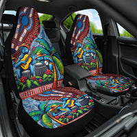 Afro-Caribbean Car Seat Cover African Dashiki Style with Caribbean Music with Blue Iguanas - Wonder Print Shop