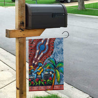 Afro-Caribbean Garden Flag African Dashiki Style with Caribbean Music with Blue Iguanas - Wonder Print Shop