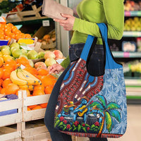 Afro-Caribbean Grocery Bag African Dashiki Style with Caribbean Music with Blue Iguanas - Wonder Print Shop