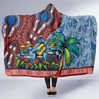 Afro-Caribbean Hooded Blanket African Dashiki Style with Caribbean Music with Blue Iguanas - Wonder Print Shop