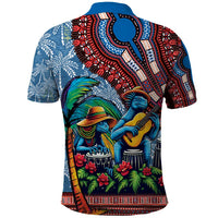 Afro-Caribbean Polo Shirt African Dashiki Style with Caribbean Music with Blue Iguanas - Wonder Print Shop