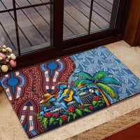 Afro-Caribbean Rubber Doormat African Dashiki Style with Caribbean Music with Blue Iguanas - Wonder Print Shop