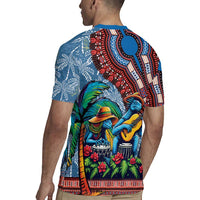 Afro-Caribbean Rugby Jersey African Dashiki Style with Caribbean Music with Blue Iguanas - Wonder Print Shop