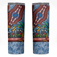Afro-Caribbean Skinny Tumbler African Dashiki Style with Caribbean Music with Blue Iguanas - Wonder Print Shop