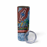 Afro-Caribbean Skinny Tumbler African Dashiki Style with Caribbean Music with Blue Iguanas - Wonder Print Shop