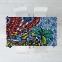 Afro-Caribbean Tablecloth African Dashiki Style with Caribbean Music with Blue Iguanas - Wonder Print Shop