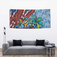 Afro-Caribbean Tapestry African Dashiki Style with Caribbean Music with Blue Iguanas - Wonder Print Shop