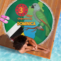 Dominica Independence Day Beach Blanket Imperial Amazon With National Flag and Map - Wonder Print Shop