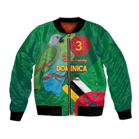 Dominica Independence Day Bomber Jacket Imperial Amazon With National Flag and Map - Wonder Print Shop