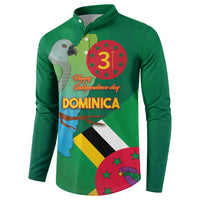 Dominica Independence Day Button Sweatshirt Imperial Amazon With National Flag and Map - Wonder Print Shop