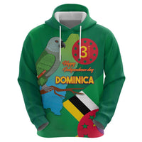 Dominica Independence Day Hoodie Imperial Amazon With National Flag and Map - Wonder Print Shop