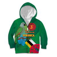 Dominica Independence Day Kid Hoodie Imperial Amazon With National Flag and Map - Wonder Print Shop