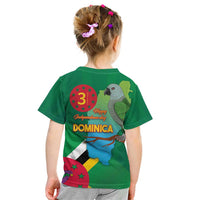 Dominica Independence Day Kid T Shirt Imperial Amazon With National Flag and Map - Wonder Print Shop
