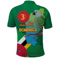 Dominica Independence Day Polo Shirt Imperial Amazon With National Flag and Map - Wonder Print Shop