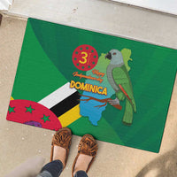 Dominica Independence Day Rubber Doormat Imperial Amazon With National Flag and Map - Wonder Print Shop