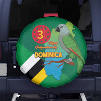 Dominica Independence Day Spare Tire Cover Imperial Amazon With National Flag and Map - Wonder Print Shop