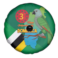 Dominica Independence Day Spare Tire Cover Imperial Amazon With National Flag and Map - Wonder Print Shop