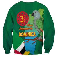 Dominica Independence Day Sweatshirt Imperial Amazon With National Flag and Map - Wonder Print Shop