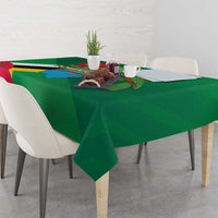 Dominica Independence Day Tablecloth Imperial Amazon With National Flag and Map - Wonder Print Shop