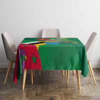 Dominica Independence Day Tablecloth Imperial Amazon With National Flag and Map - Wonder Print Shop