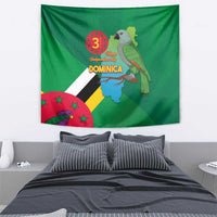 Dominica Independence Day Tapestry Imperial Amazon With National Flag and Map - Wonder Print Shop