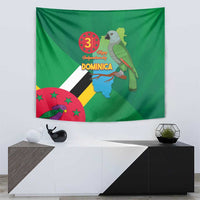 Dominica Independence Day Tapestry Imperial Amazon With National Flag and Map - Wonder Print Shop