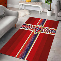 Norway National Football Area Rug Vikings Heritage Sporty Style - Wonder Print Shop