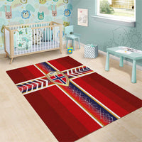 Norway National Football Area Rug Vikings Heritage Sporty Style - Wonder Print Shop