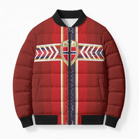 Custom Norway National Football Bomber Puffer Jacket Vikings Heritage Sporty Style - Wonder Print Shop