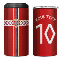 Custom Norway National Football 4 in 1 Can Cooler Tumbler Vikings Heritage Sporty Style - Wonder Print Shop