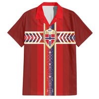 Custom Norway National Football Family Matching Off The Shoulder Long Sleeve Dress and Hawaiian Shirt Vikings Heritage Sporty Style - Wonder Print Shop