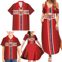 Custom Norway National Football Family Matching Summer Maxi Dress and Hawaiian Shirt Vikings Heritage Sporty Style - Wonder Print Shop