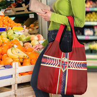 Norway National Football Grocery Bag Vikings Heritage Sporty Style - Wonder Print Shop