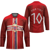 Custom Norway National Football Hockey Jersey Vikings Heritage Sporty Style - Wonder Print Shop