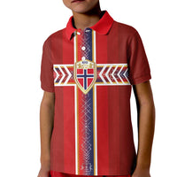 Custom Norway National Football Kid Polo Shirt Vikings Heritage Sporty Style - Wonder Print Shop