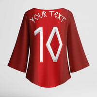 Custom Norway National Football Kimono Sleeve Blouse Vikings Heritage Sporty Style - Wonder Print Shop