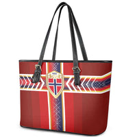 Norway National Football Leather Tote Bag Vikings Heritage Sporty Style - Wonder Print Shop