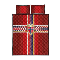 Norway National Football Quilt Bed Set Vikings Heritage Sporty Style - Wonder Print Shop