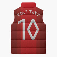 Custom Norway National Football Sleeveless Puffer Jacket Vikings Heritage Sporty Style - Wonder Print Shop