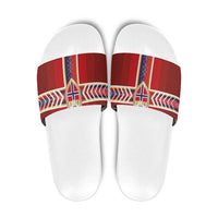 Norway National Football Slide Sandals Vikings Heritage Sporty Style - Wonder Print Shop