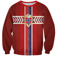 Custom Norway National Football Sweatshirt Vikings Heritage Sporty Style - Wonder Print Shop