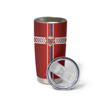 Custom Norway National Football Tumbler Cup Vikings Heritage Sporty Style - Wonder Print Shop