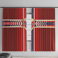 Norway National Football Window Curtain Vikings Heritage Sporty Style - Wonder Print Shop