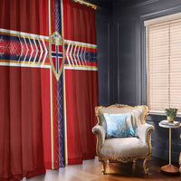 Norway National Football Window Curtain Vikings Heritage Sporty Style - Wonder Print Shop