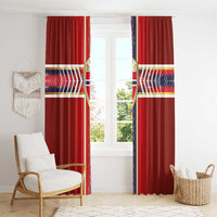 Norway National Football Window Curtain Vikings Heritage Sporty Style - Wonder Print Shop