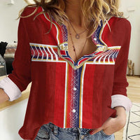 Custom Norway National Football Women Casual Shirt Vikings Heritage Sporty Style - Wonder Print Shop