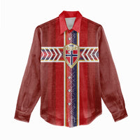 Custom Norway National Football Women Casual Shirt Vikings Heritage Sporty Style - Wonder Print Shop
