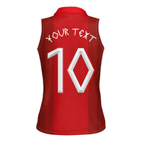 Custom Norway National Football Women Sleeveless Polo Shirt Vikings Heritage Sporty Style - Wonder Print Shop