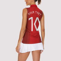 Custom Norway National Football Women Sleeveless Polo Shirt Vikings Heritage Sporty Style - Wonder Print Shop